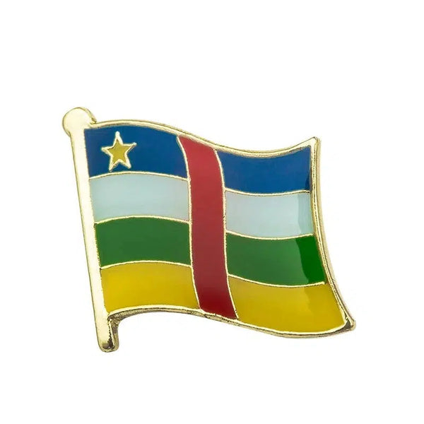 Central African Republic Flag Lapel Pin - Enamel Pin Flag