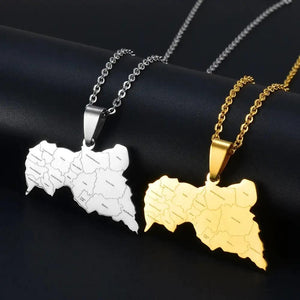 Central African Republic Map Necklace