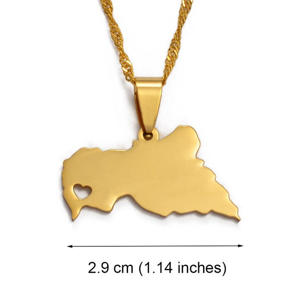 Central African Republic Map Necklace