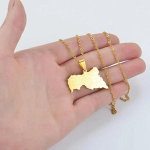 Central African Republic Map Necklace