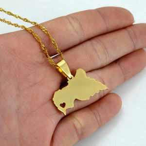 Central African Republic Map Necklace