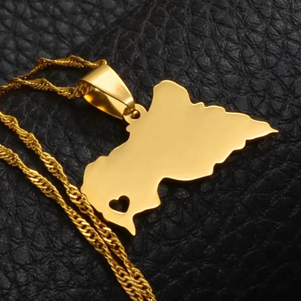 Central African Republic Map Necklace