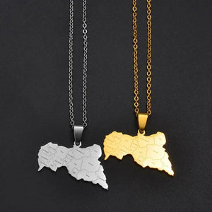 Central African Republic Map Necklace