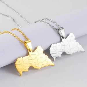 Central African Republic Map Necklace