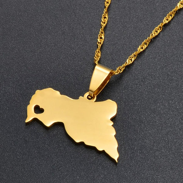 Central African Republic Map Necklace