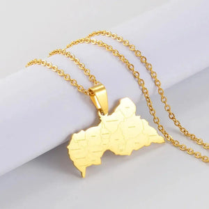 Central African Republic Map Necklace