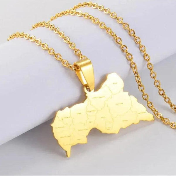 Central African Republic Map Necklace