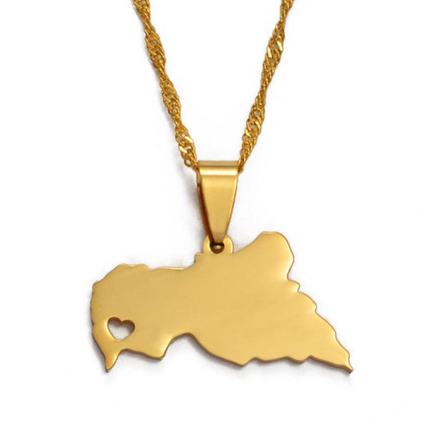 Central African Republic Map Necklace