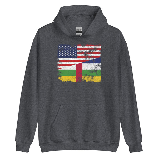 Central African Republic USA Flag Hoodie