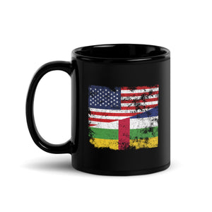 Central African Republic USA Flag Mug