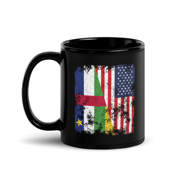 Central African Republic USA Flag Mug