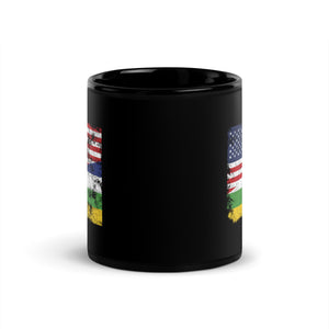 Central African Republic USA Flag Mug