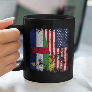Central African Republic USA Flag Mug