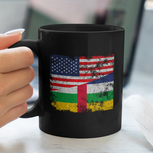 Central African Republic USA Flag Mug