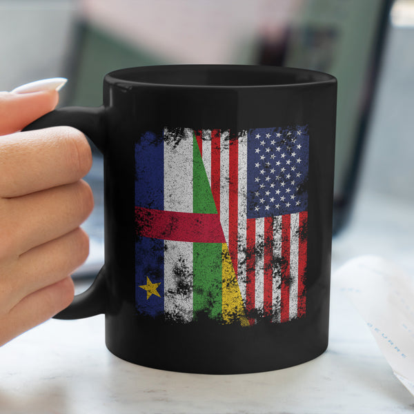 Central African Republic USA Flag Mug