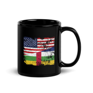 Central African Republic USA Flag Mug