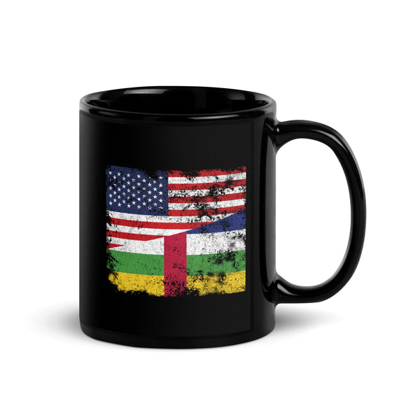 Central African Republic USA Flag Mug