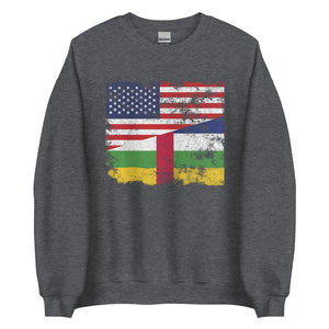 Central African Republic USA Flag Sweatshirt