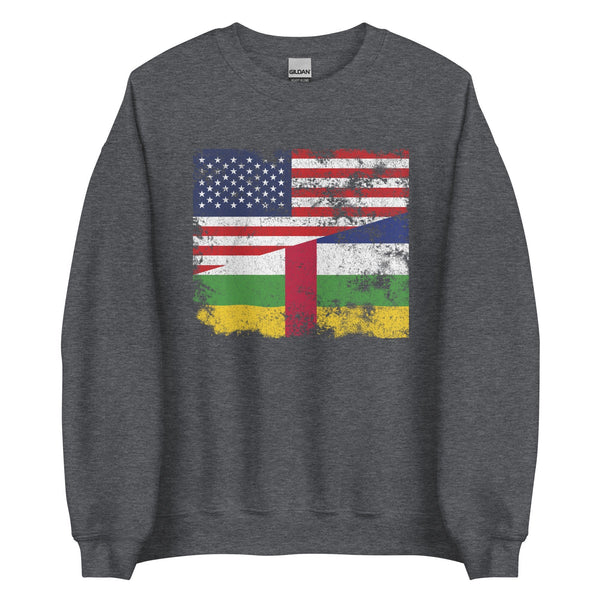 Central African Republic USA Flag Sweatshirt