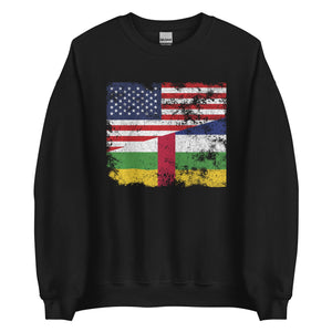 Central African Republic USA Flag Sweatshirt