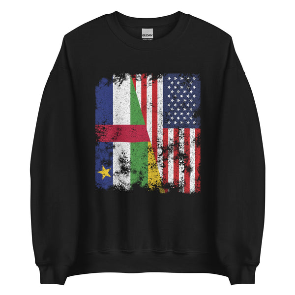 Central African Republic USA Flag Sweatshirt