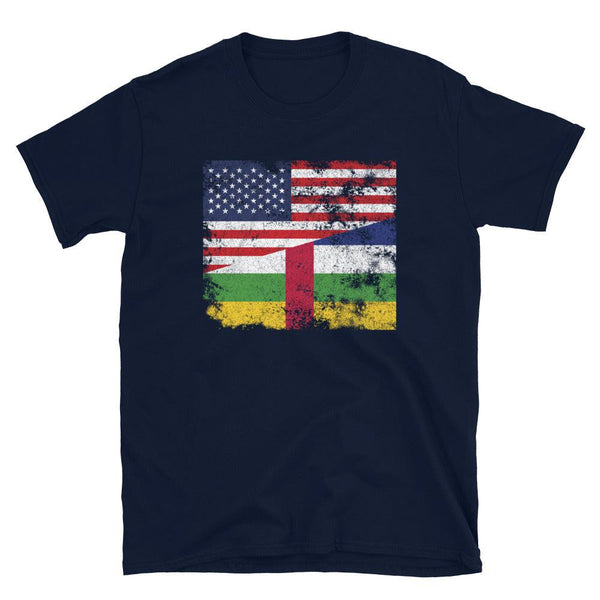 Central African Republic USA Flag T-Shirt