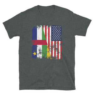 Central African Republic USA Flag T-Shirt