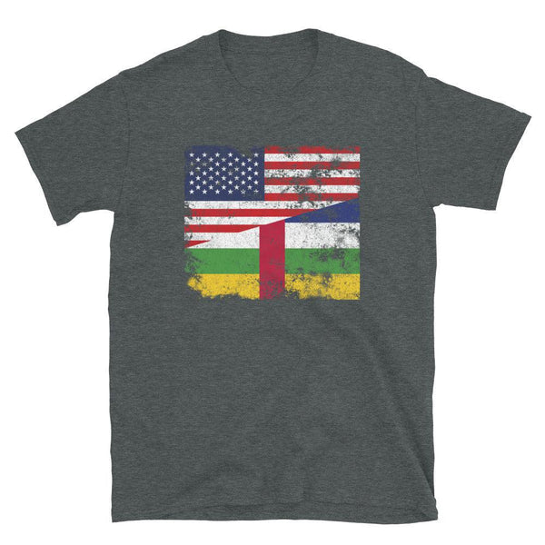 Central African Republic USA Flag T-Shirt