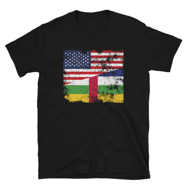 Central African Republic USA Flag T-Shirt