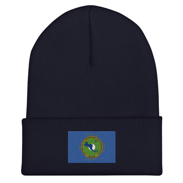 Central American Integration System Flag Beanie - Embroidered Winter Hat