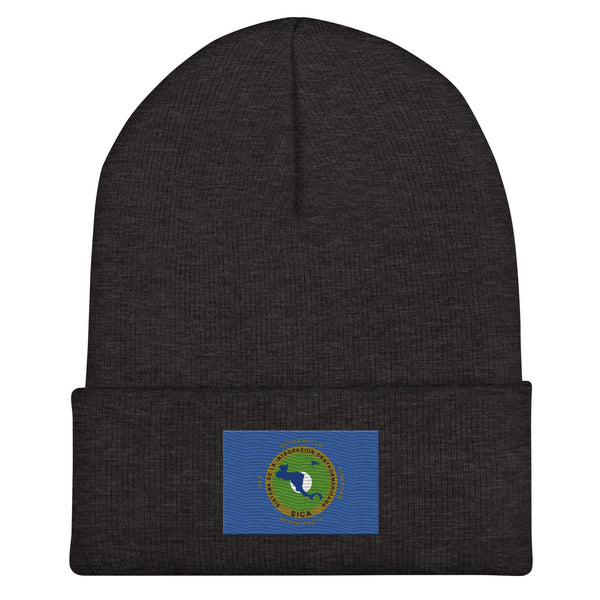 Central American Integration System Flag Beanie - Embroidered Winter Hat