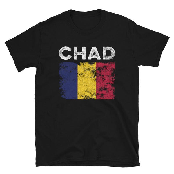 Chad Flag Distressed - Chadian Flag T-Shirt