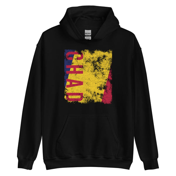 Chad Flag - Distressed Flag Hoodie