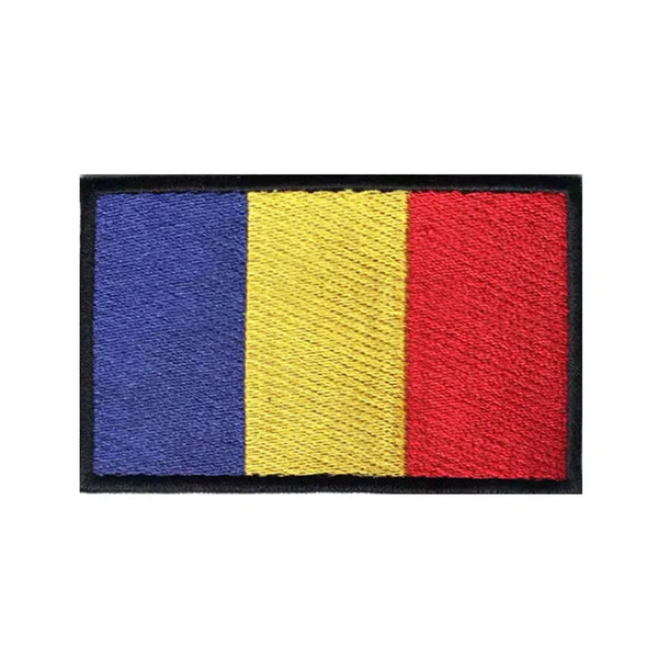 Chad Flag Patch - Iron On/Hook & Loop Patch