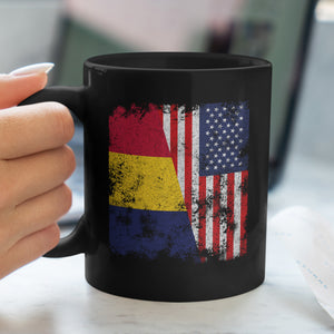 Chad USA Flag - Half American Mug