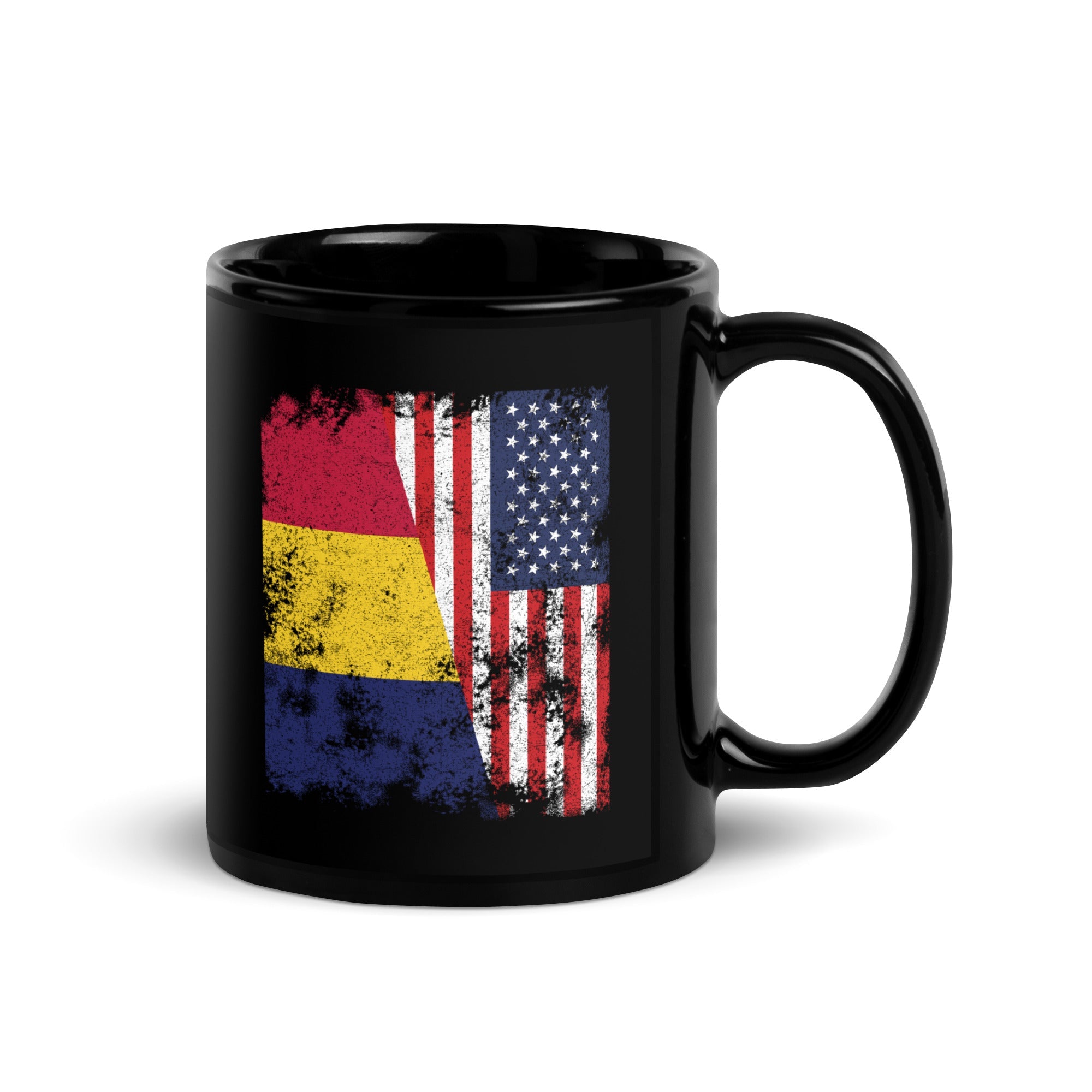 Chad USA Flag - Half American Mug