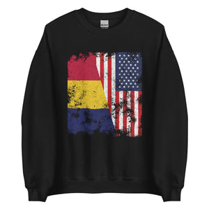 Chad USA Flag - Half American Sweatshirt