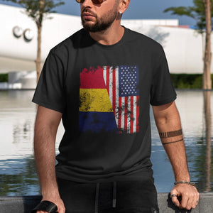 Chad USA Flag - Half American T-Shirt