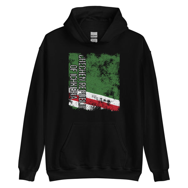 Chechen Of Ichkeria Flag - Distressed Flag Hoodie