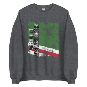 Chechen Of Ichkeria Flag - Distressed Flag Sweatshirt