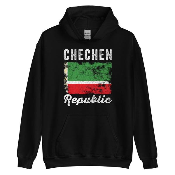 Chechen Republic Flag Distressed Hoodie