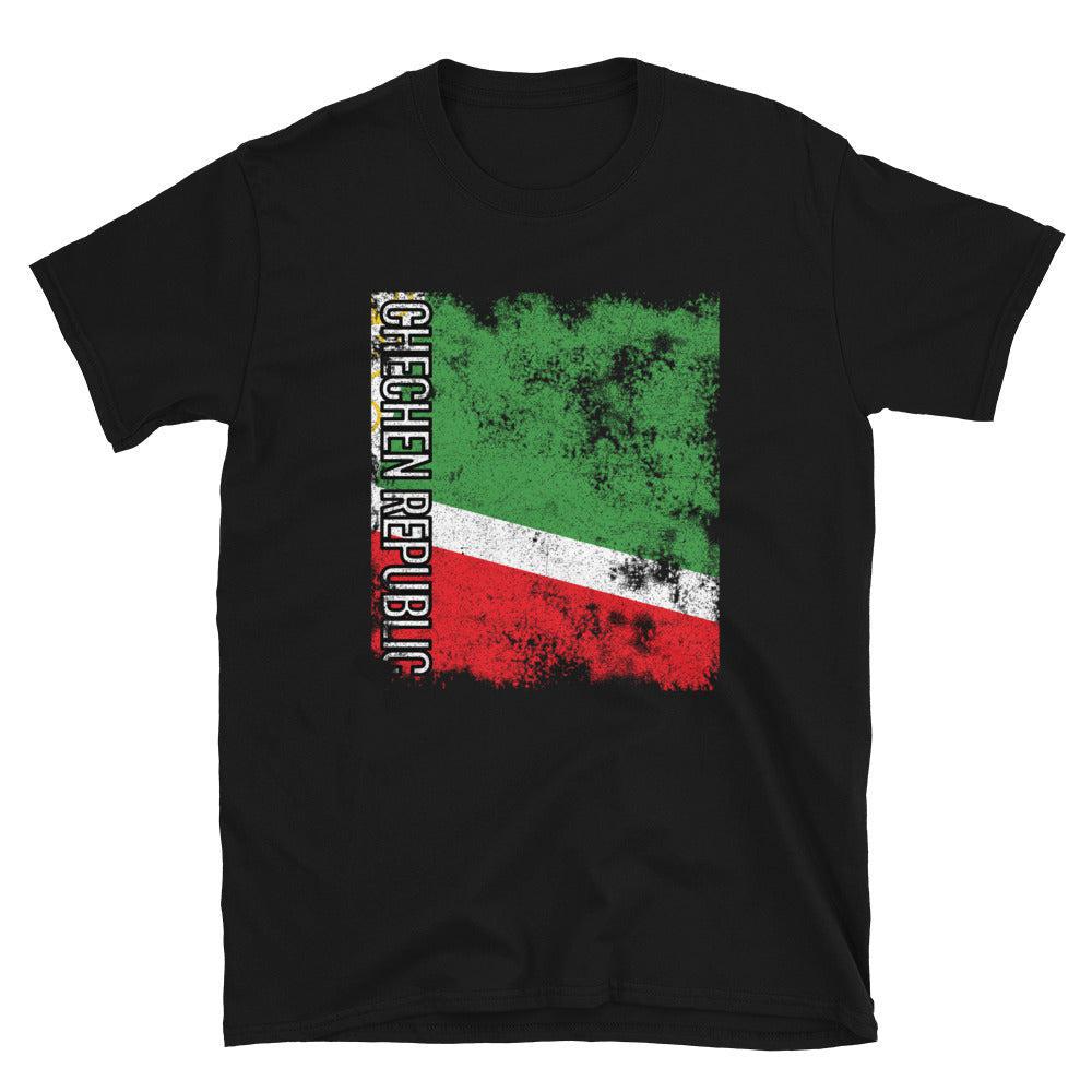 Chechen Republic Flag Distressed T-Shirt