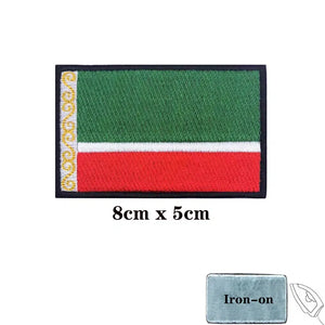 Chechen Republic Flag Patch - Iron On/Hook & Loop Patch