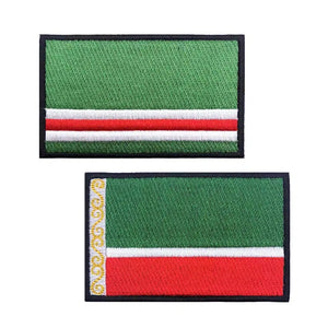 Chechen Republic Flag Patch - Iron On/Hook & Loop Patch