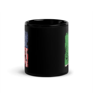 Chechen Republic USA Flag Half American Mug