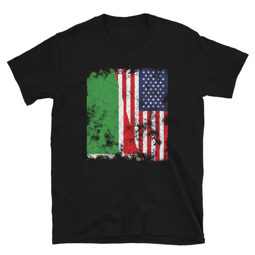 Chechen Republic USA Flag Half American T-Shirt