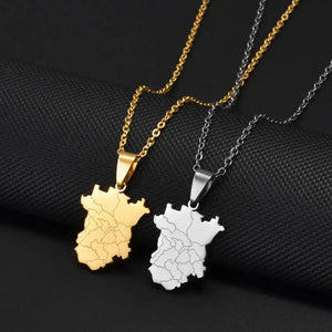 Chechnya Map Necklace