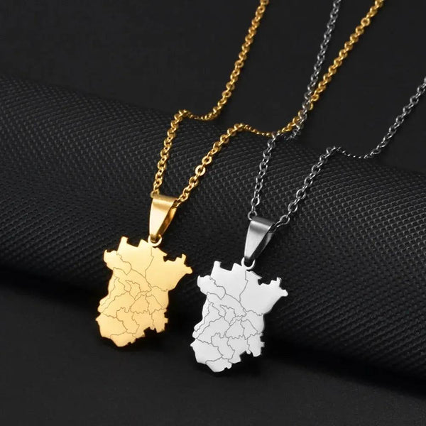 Chechnya Map Necklace