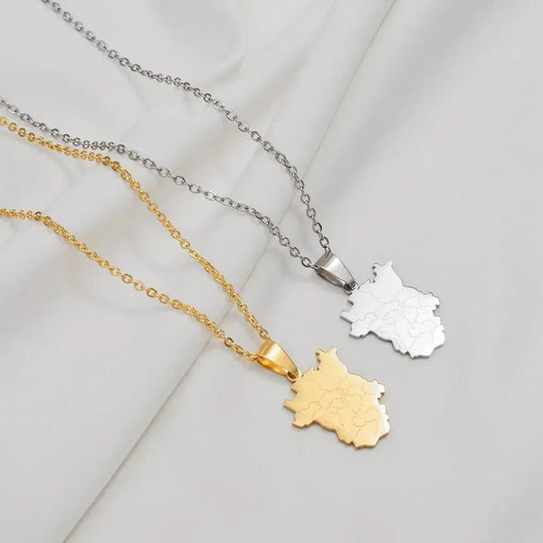 Chechnya Map Necklace