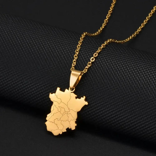 Chechnya Map Necklace